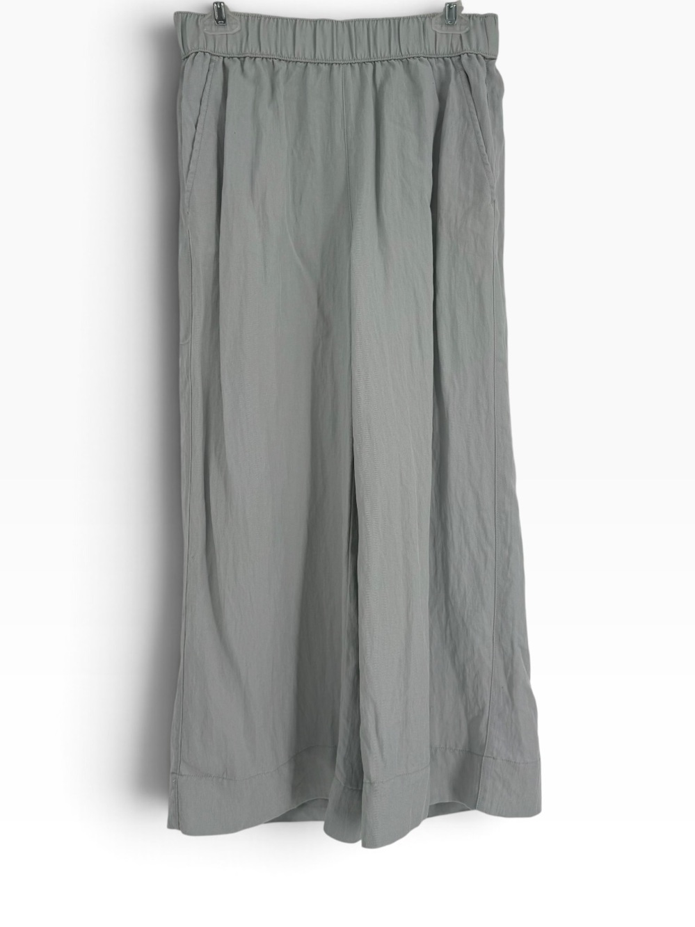 Calypso St Barth Size M Gray Lyocell Wide Leg Pull On Pants Coastal Minimalist
